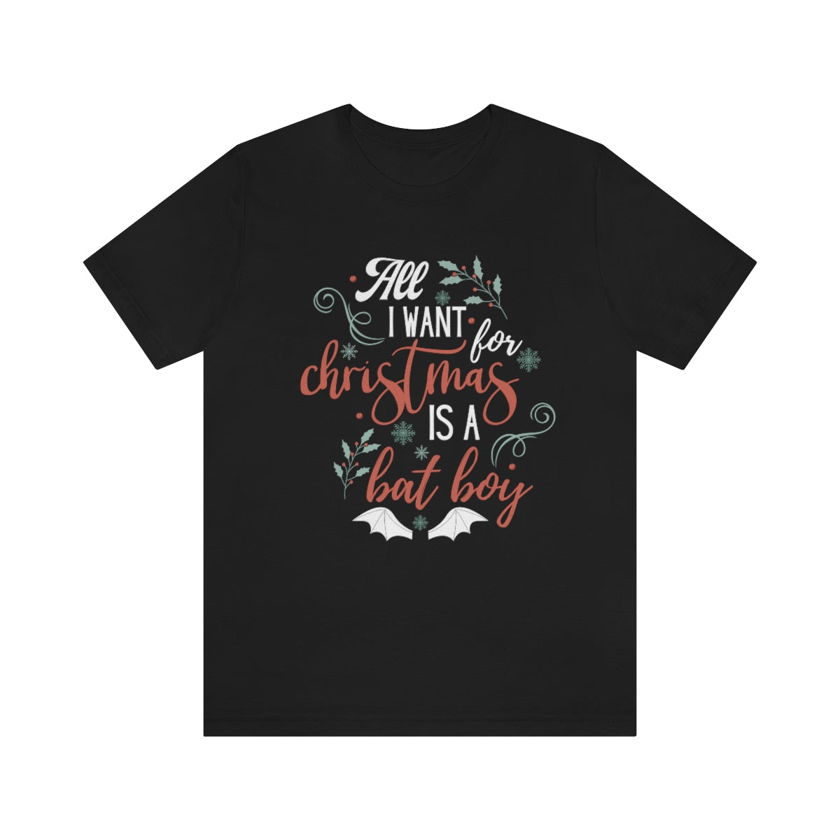 Christmas Bat Boys Short Sleeve Tee