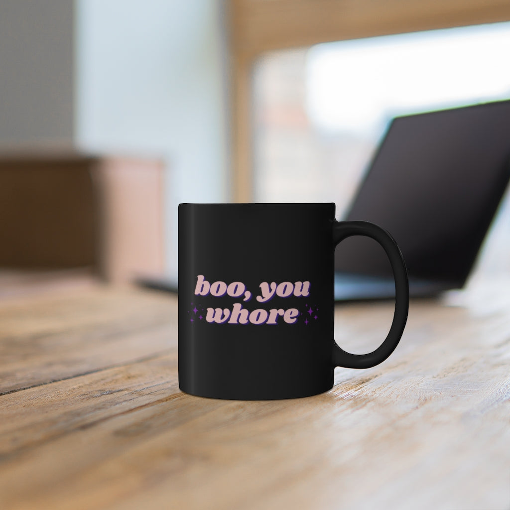 Boo Black Mug
