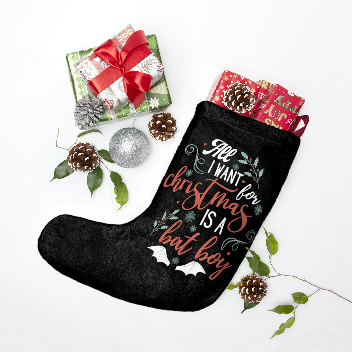 Bat Boys Christmas Stockings