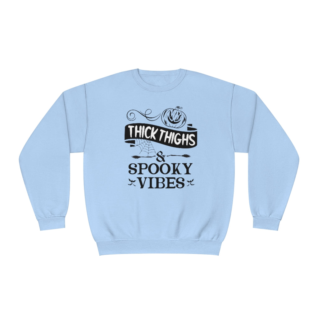 Thick Thighs & Spooky Vibes Crewneck Sweatshirt