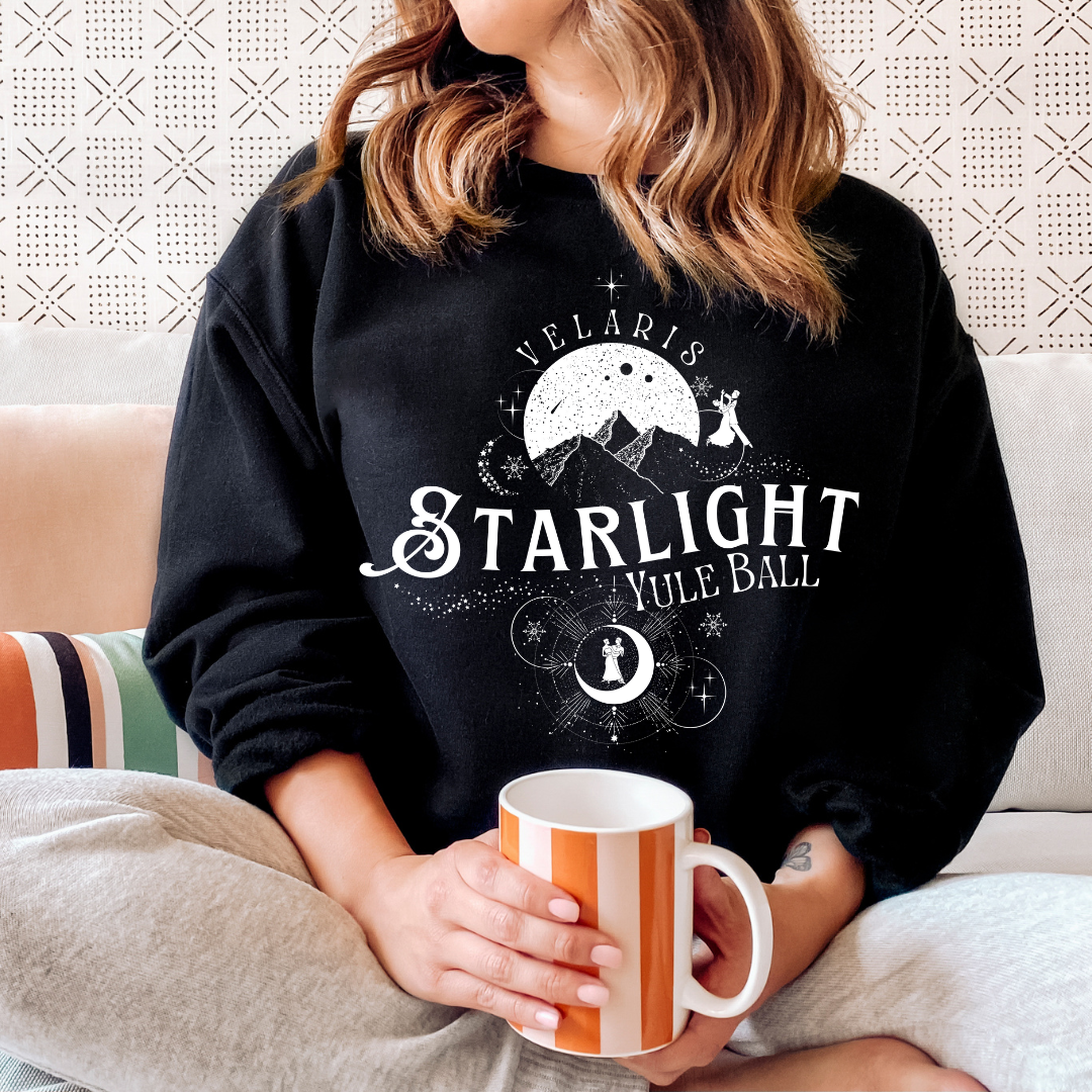 Starlight Yule Ball FRONT DESIGN Crewneck Sweatshirt