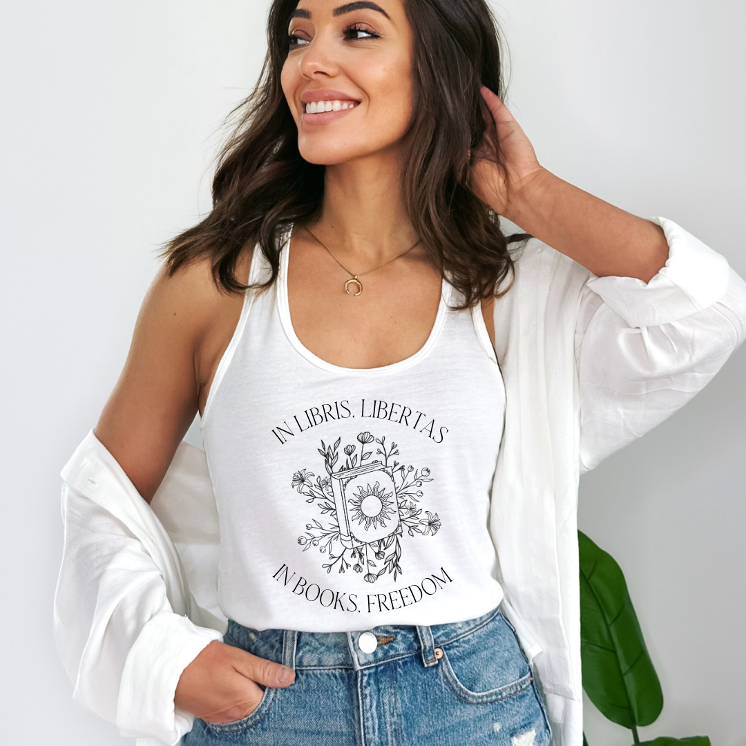 In Books, Freedom Racerback Tank