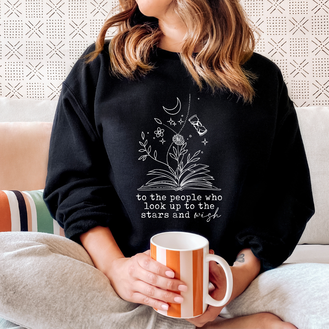 Look to the stars and wish Crewneck Sweatshirt