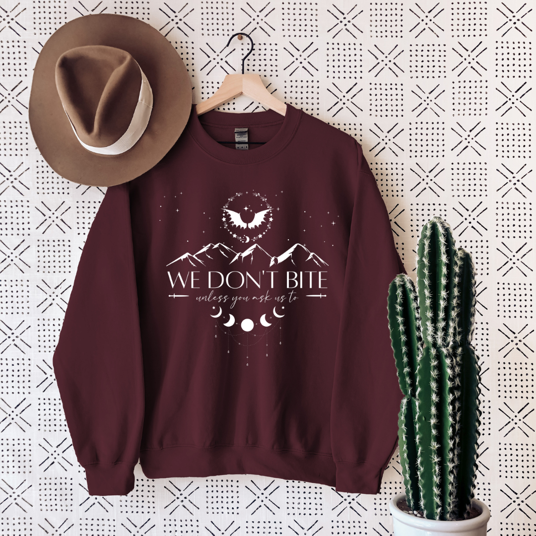 We Don't Bite ACOTAR Crewneck Sweatshirt