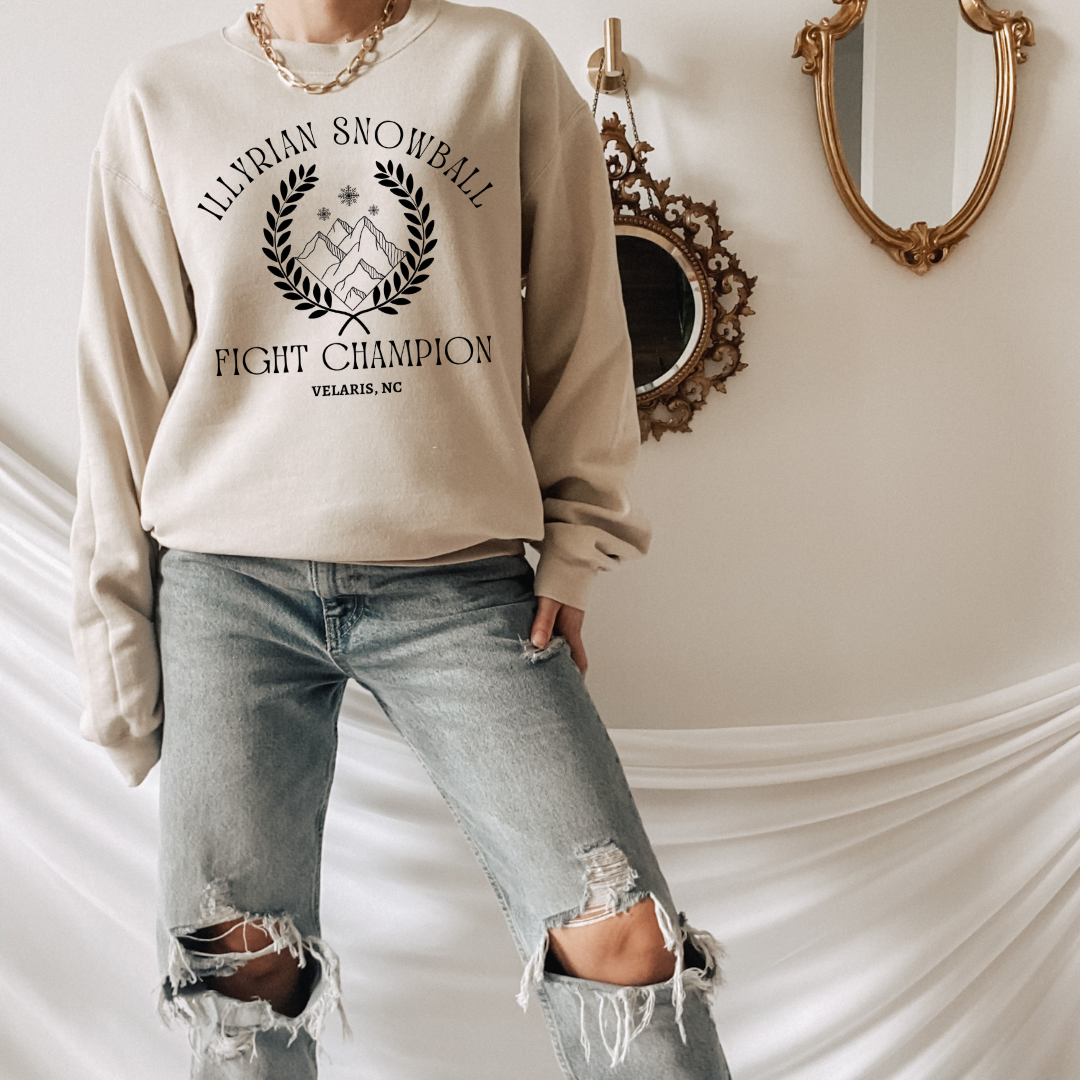 Illyrian Snowball Fight Champion Crewneck Sweatshirt