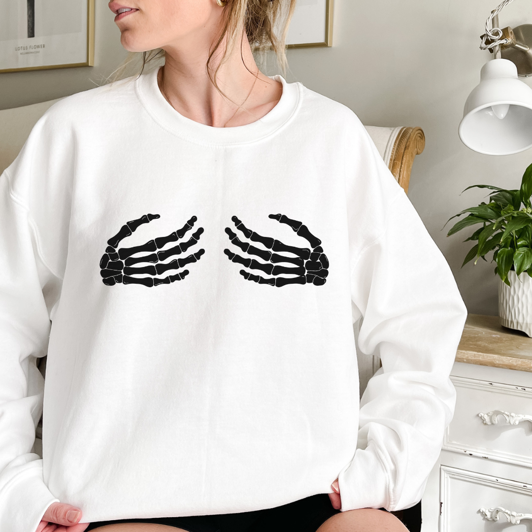 Skeleton Bra Crewneck Sweatshirt