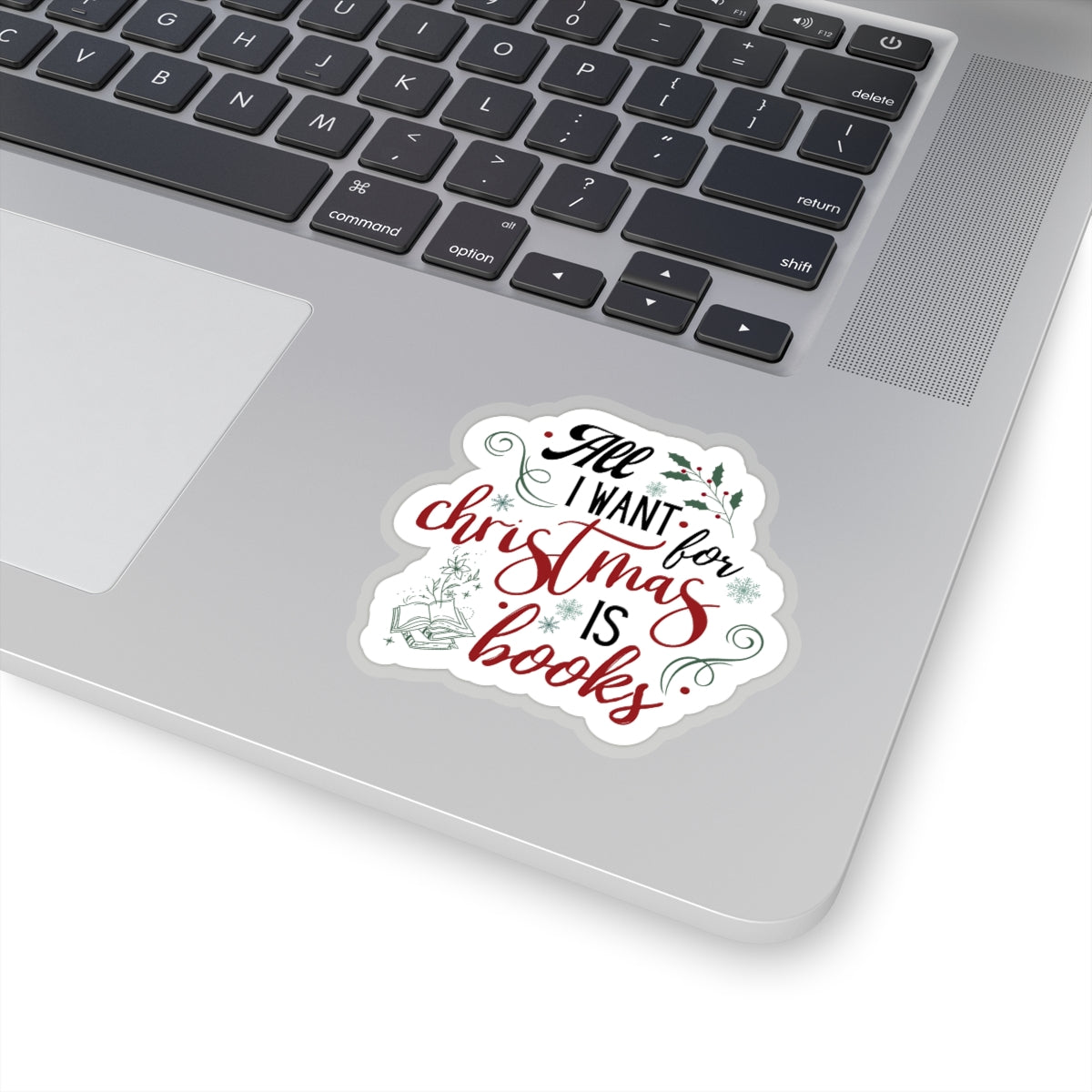 Bookish ChristmasKiss-Cut Stickers