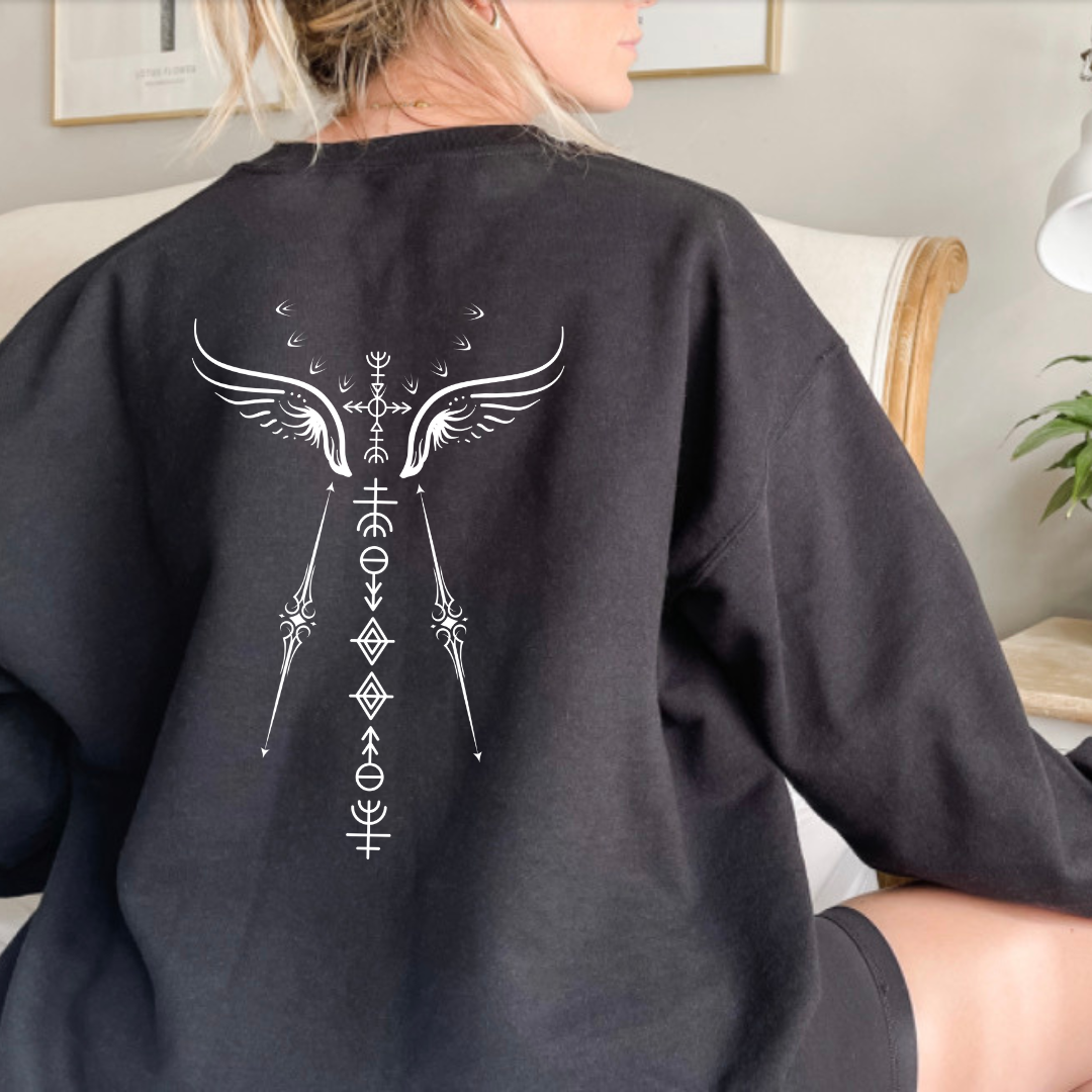 Aelin Back Tattoo Crewneck Sweatshirt