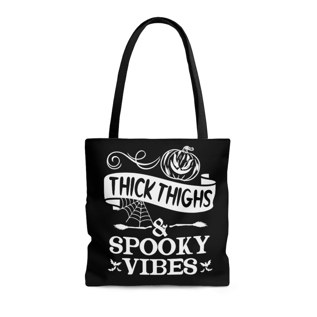 Thick Thighs & Spooky Vibes Tote Bag