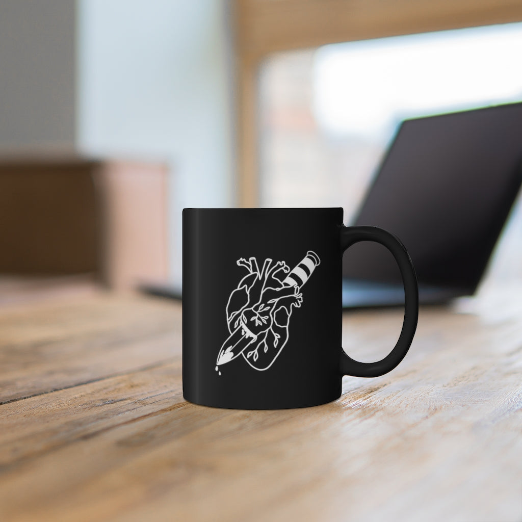 Stake through the heart Black Mug