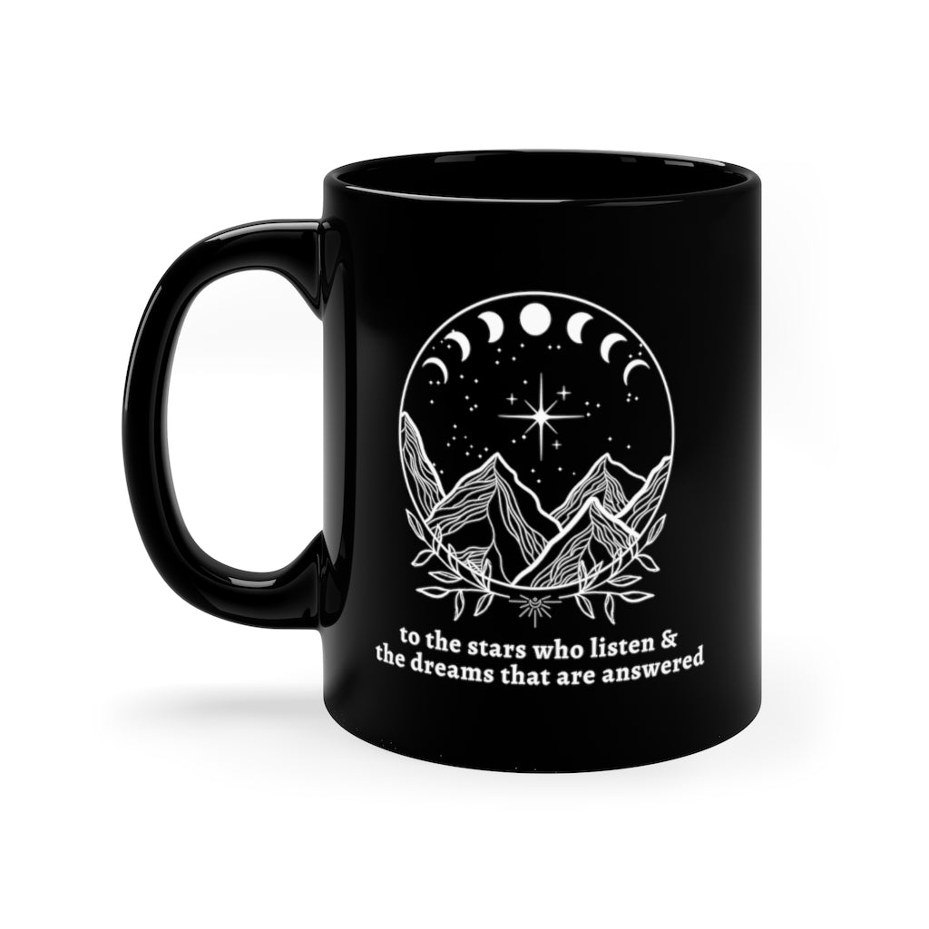For the Dreamers Black Mug
