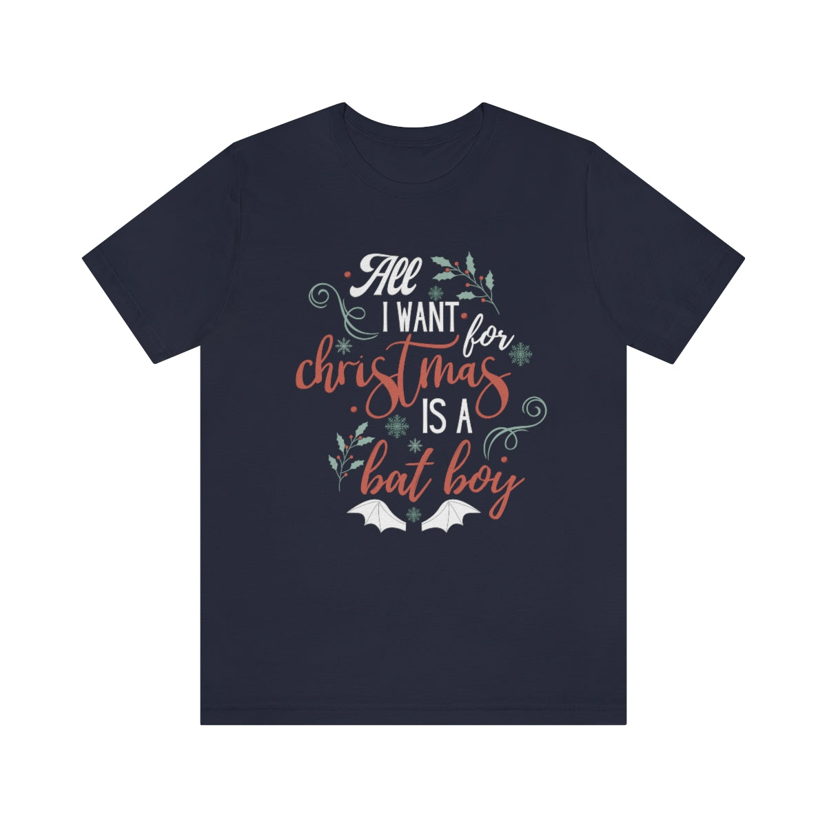 Christmas Bat Boys Short Sleeve Tee