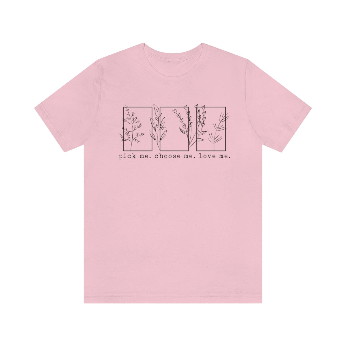 Pick Me Grey Flower Short Sleeve Tee