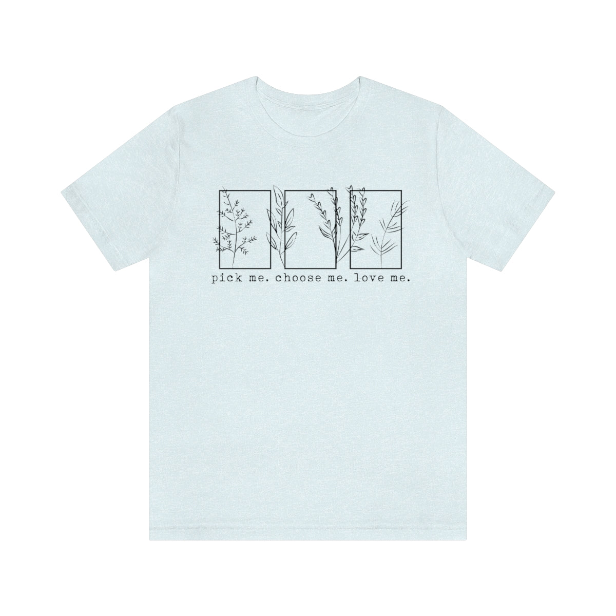 Pick Me Grey Flower Short Sleeve Tee