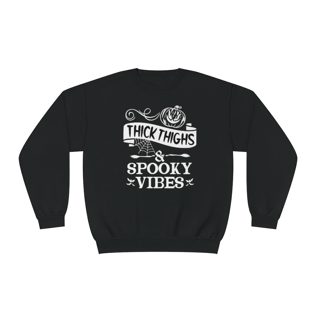 Thick Thighs & Spooky Vibes Crewneck Sweatshirt