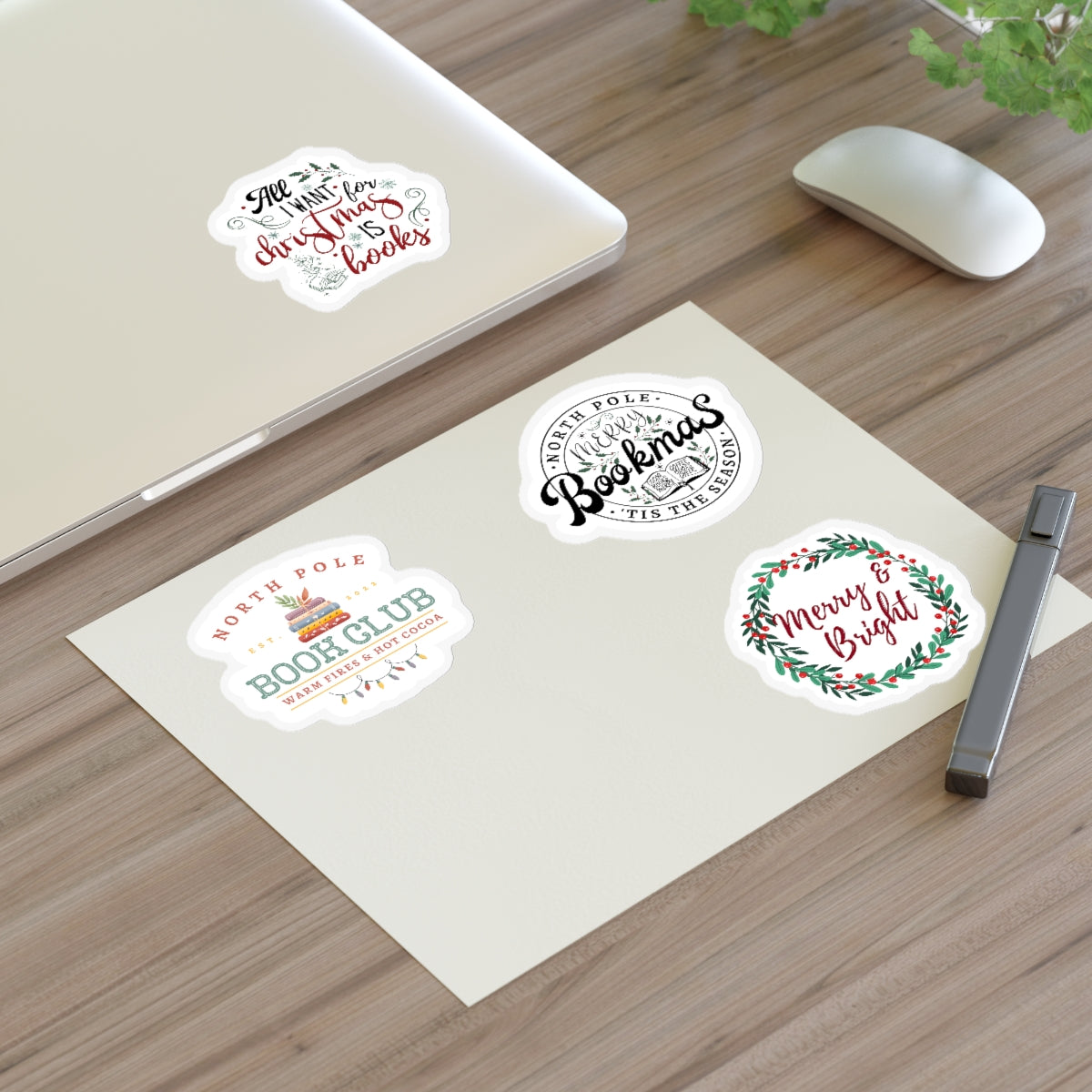 Bookish Christmas Sticker Sheets