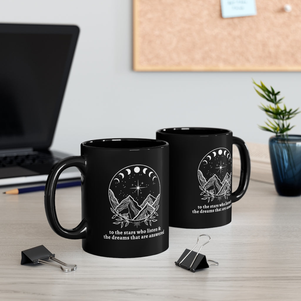For the Dreamers Black Mug