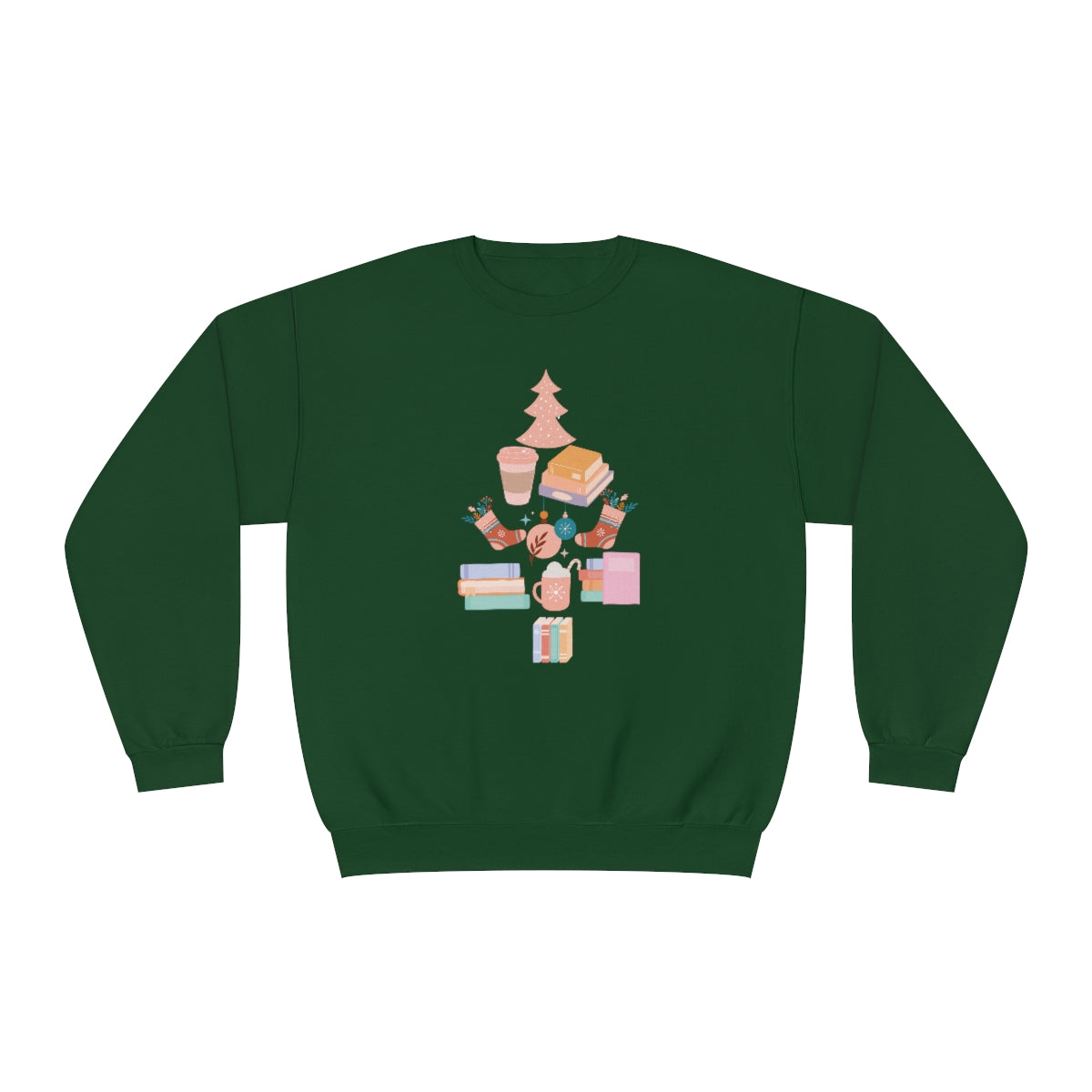 Bookish Christmas Tree Crewneck Sweatshirt