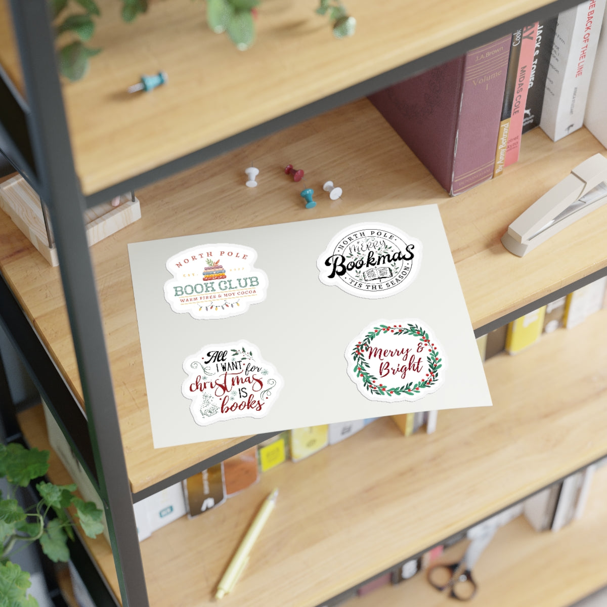 Bookish Christmas Sticker Sheets