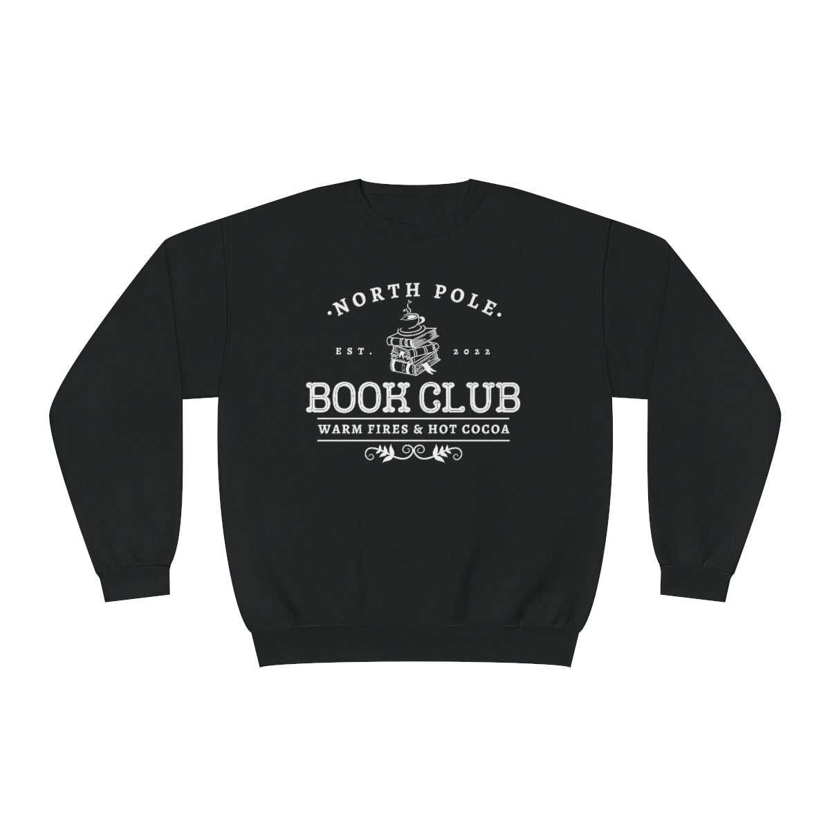 B&W North Pole Book Club Crewneck Sweatshirt