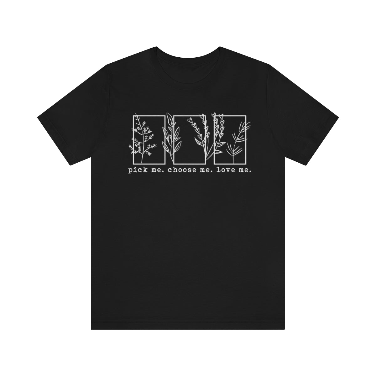 Pick Me Grey Flower Short Sleeve Tee