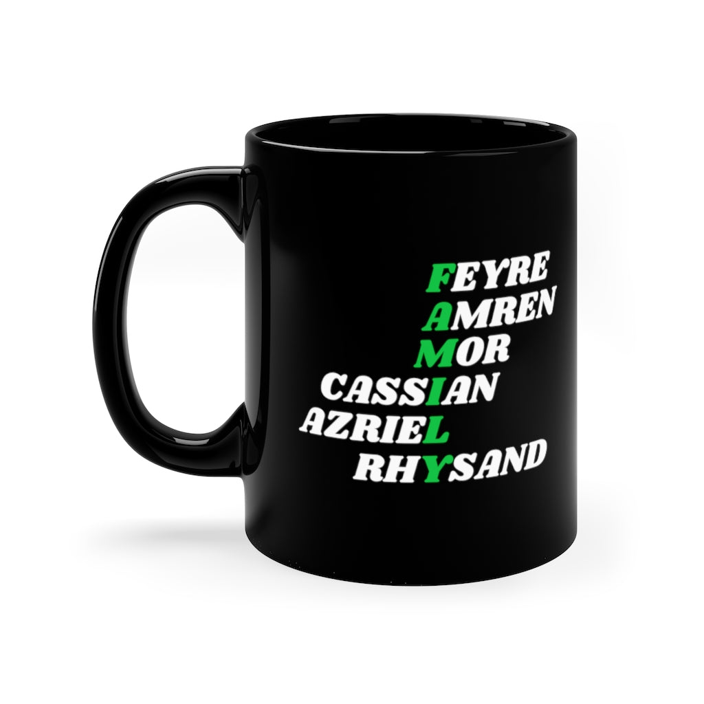 ACOTAR Family 11oz Black Mug
