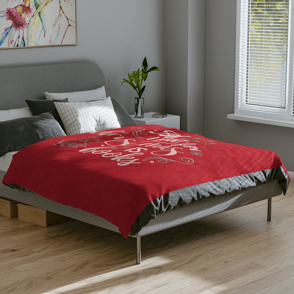 Christmas Bookish Velveteen Minky Blanket
