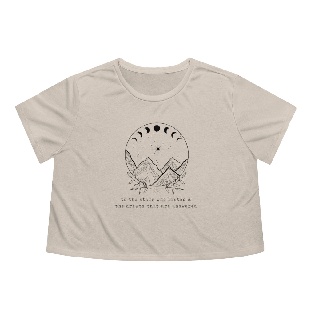 ACOTAR for the dreamers Flowy Cropped Tee