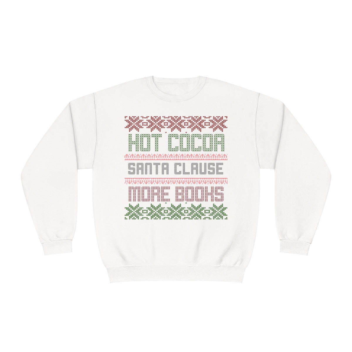 Bookish Ugly Christmas Sweater Crewneck Sweatshirt