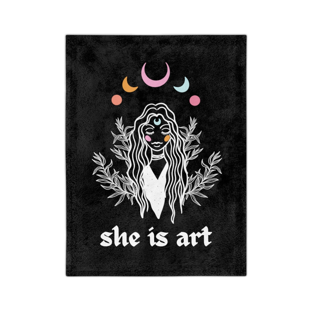 She is Art Blanket
