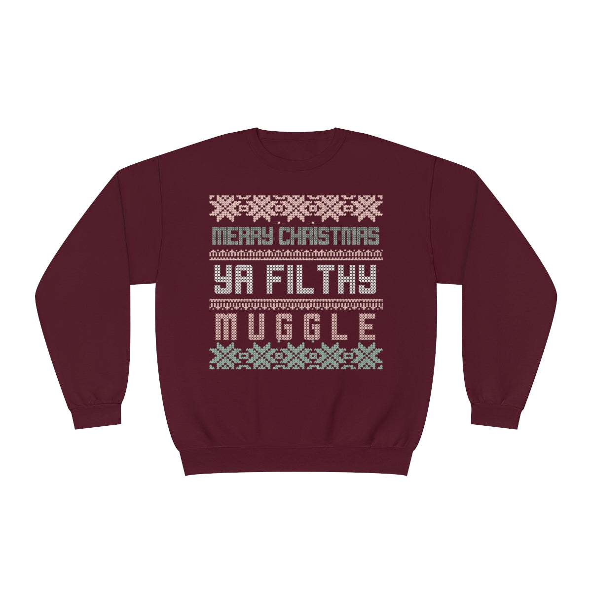 Wizard Merry Xmas Mugs Crewneck Sweatshirt