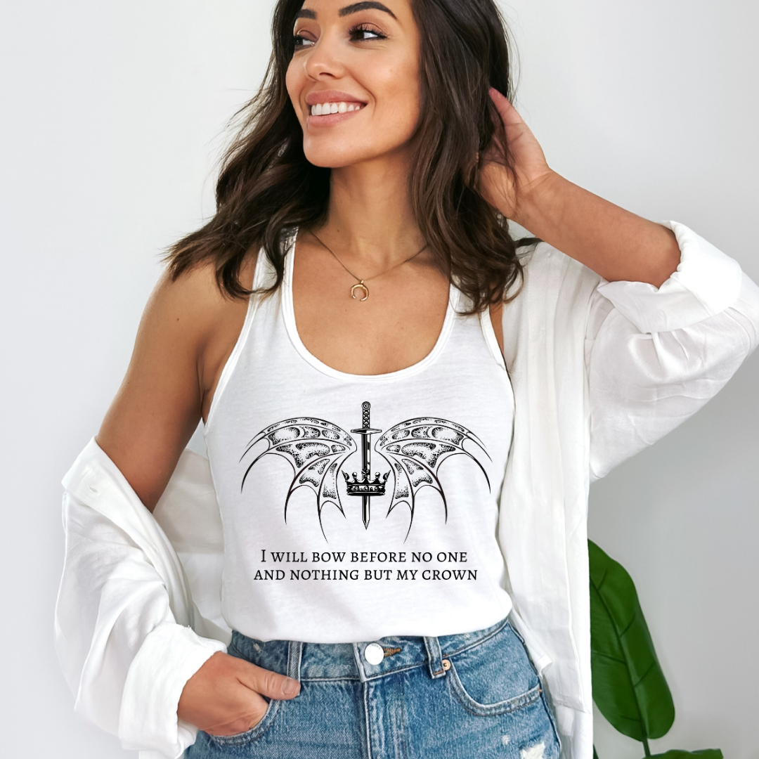 Bow to no one Racerback Tank