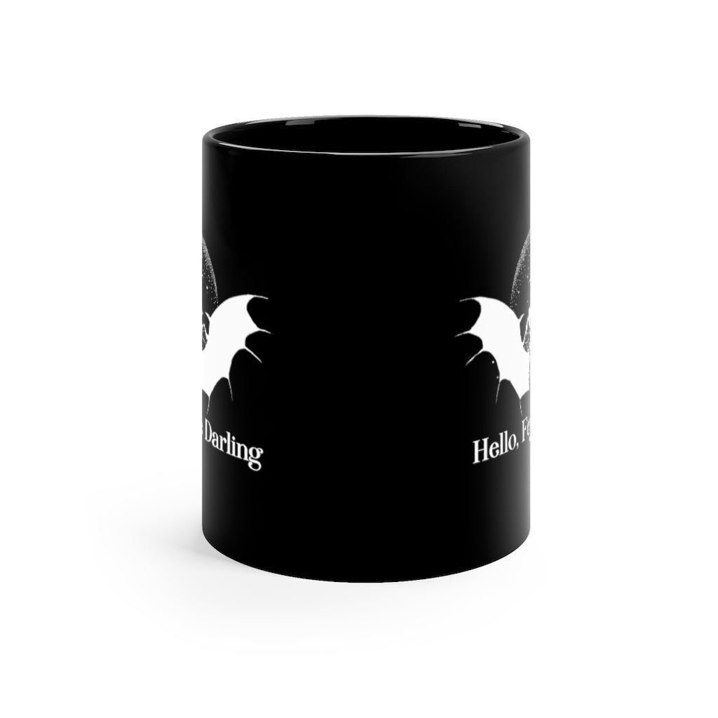 Hello Feyre Darling Black Mug