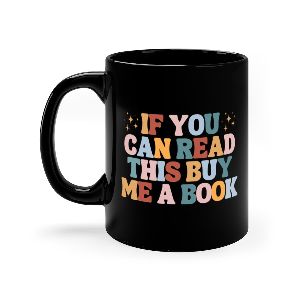 Buy me a Book Black Mug