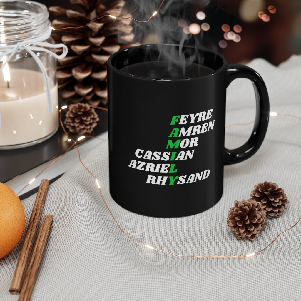 ACOTAR Family 11oz Black Mug
