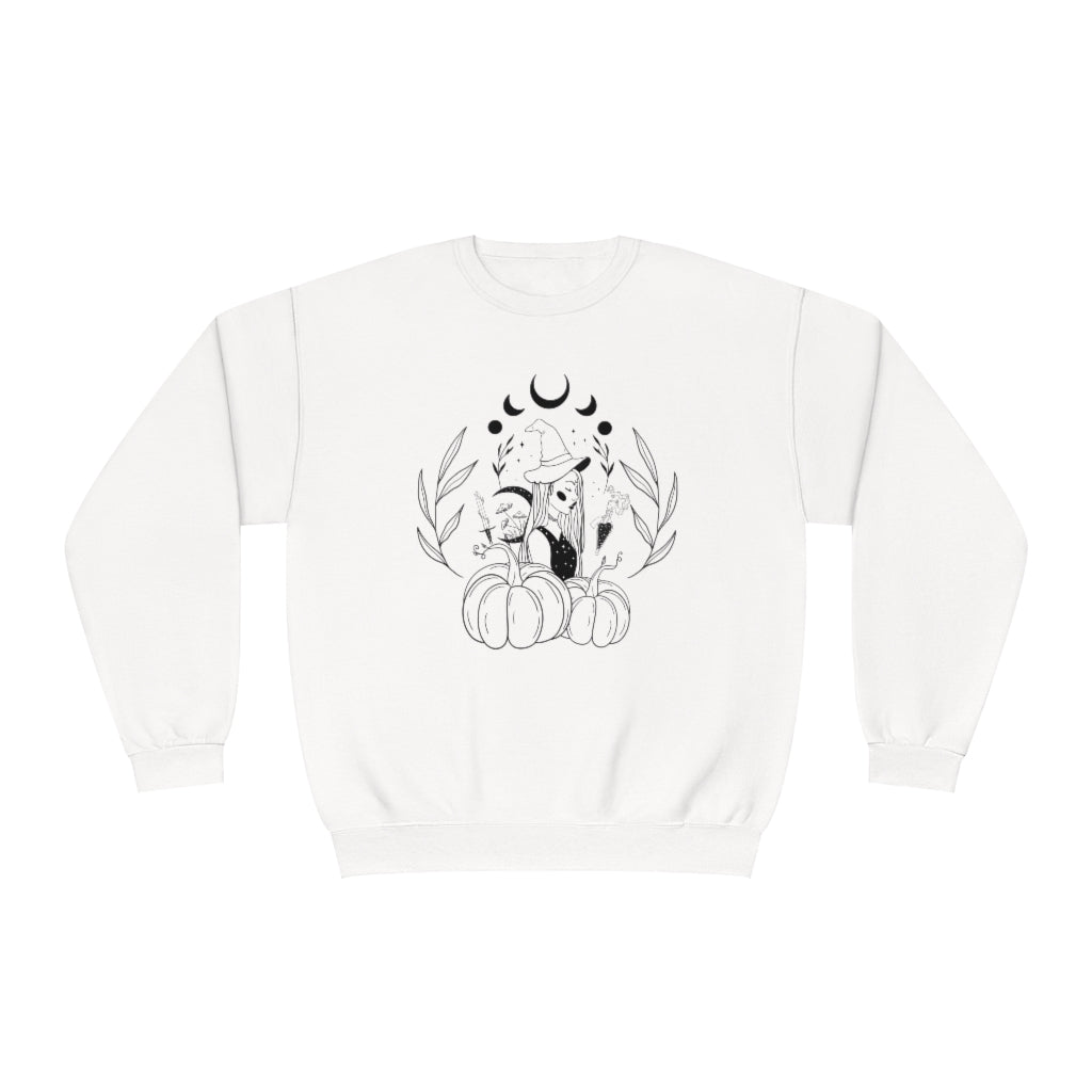 Witch & her Pumpkins Crewneck Sweatshirt