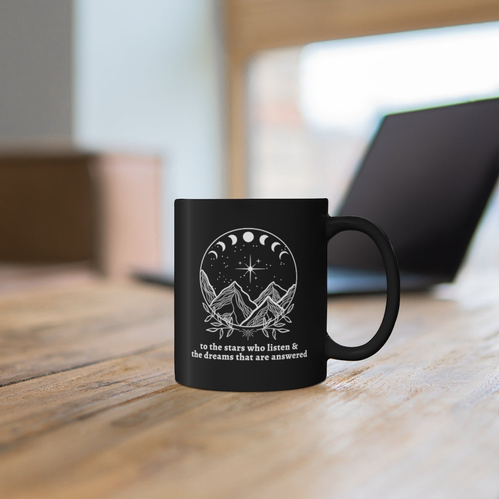 For the Dreamers Black Mug