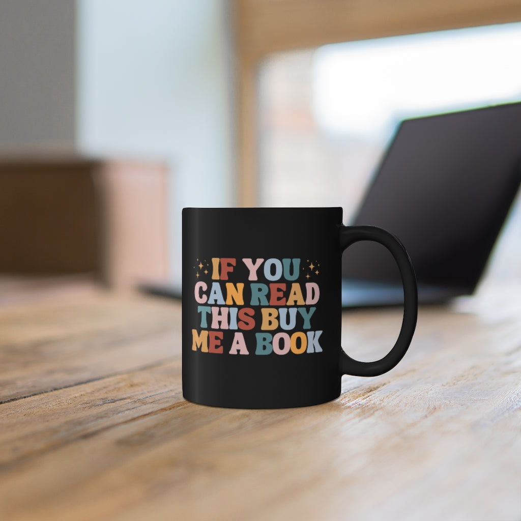 Buy me a Book Black Mug