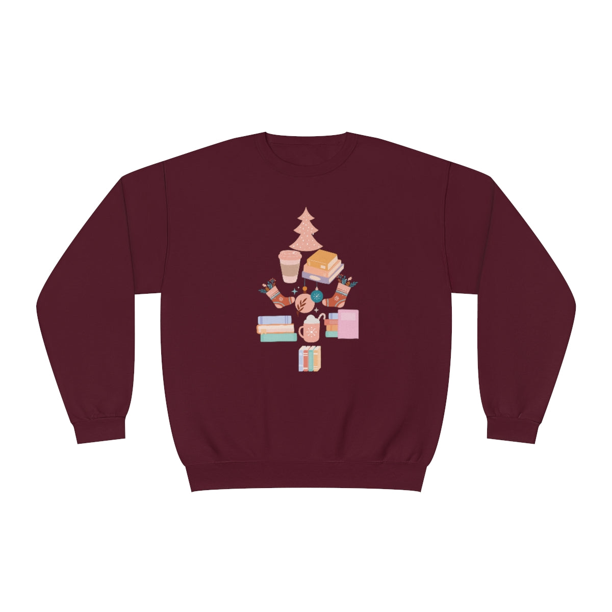 Bookish Christmas Tree Crewneck Sweatshirt