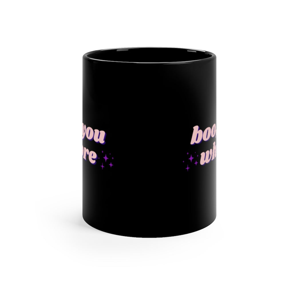 Boo Black Mug