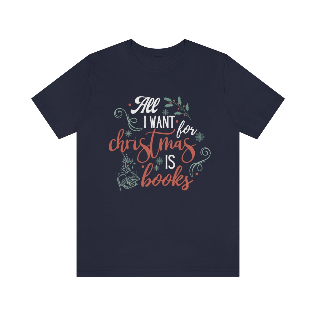 Bookish Christmas Short Sleeve Tee