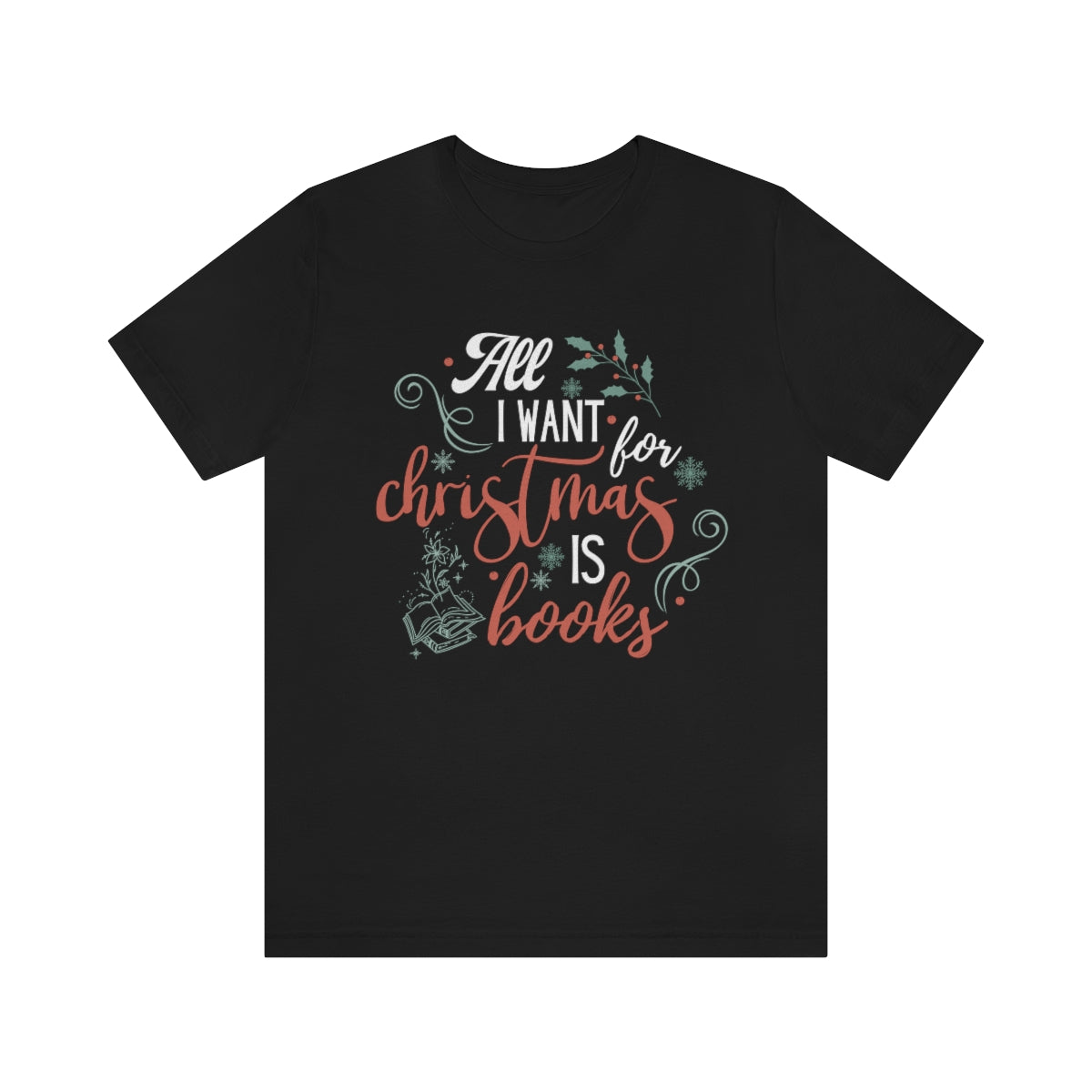 Bookish Christmas Short Sleeve Tee