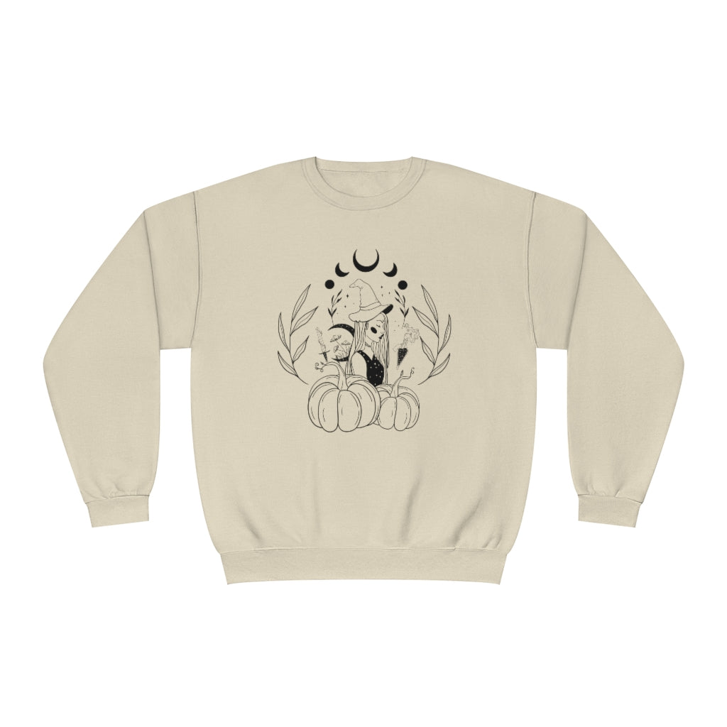 Witch & her Pumpkins Crewneck Sweatshirt