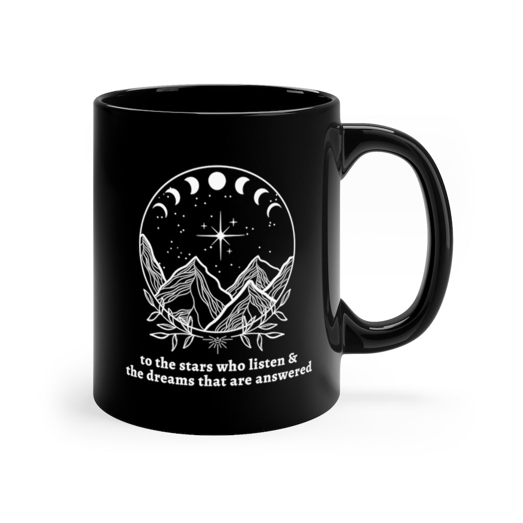 For the Dreamers Black Mug