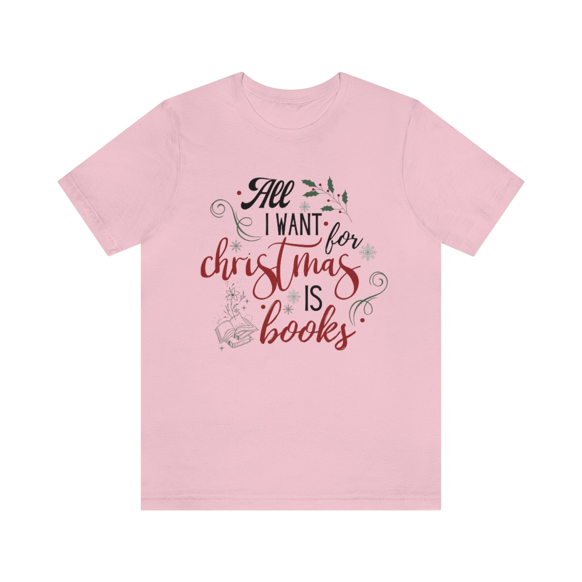 Bookish Christmas Short Sleeve Tee