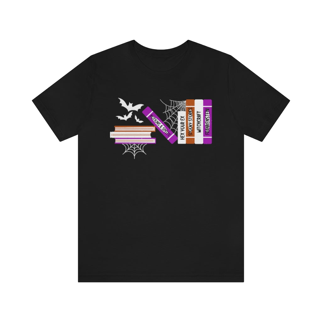 Halloween Books Short Sleeve Tee
