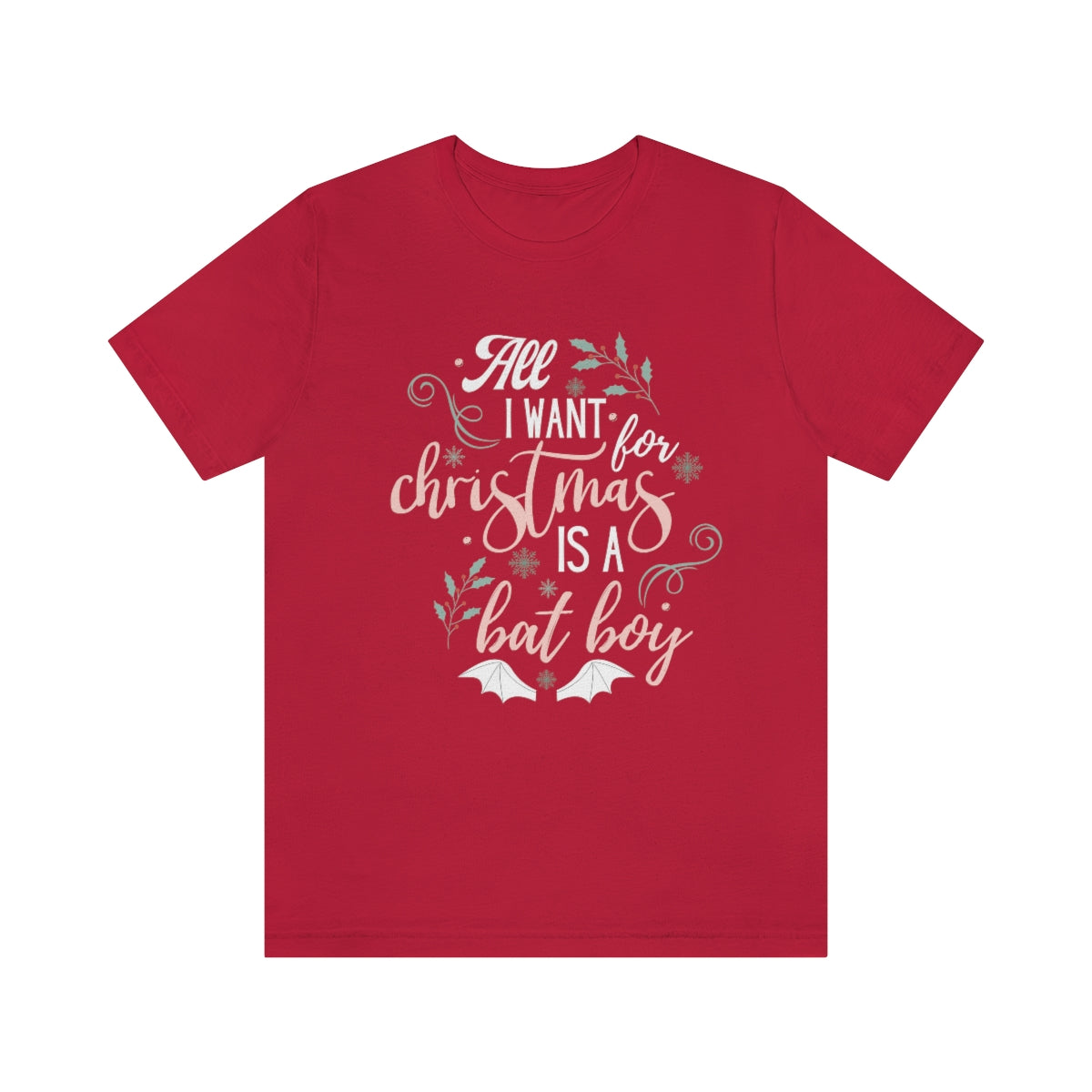 Christmas Bat Boys Short Sleeve Tee