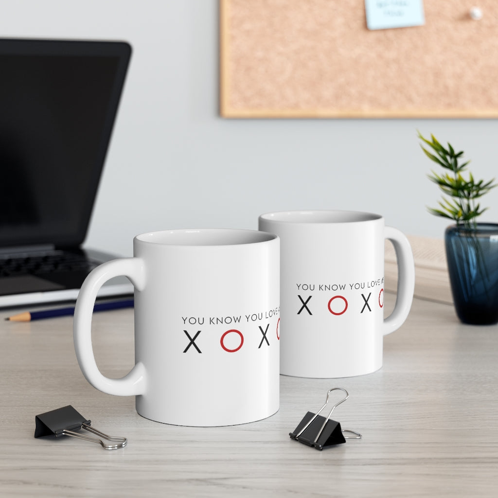 XOXO Ceramic Mug 11oz