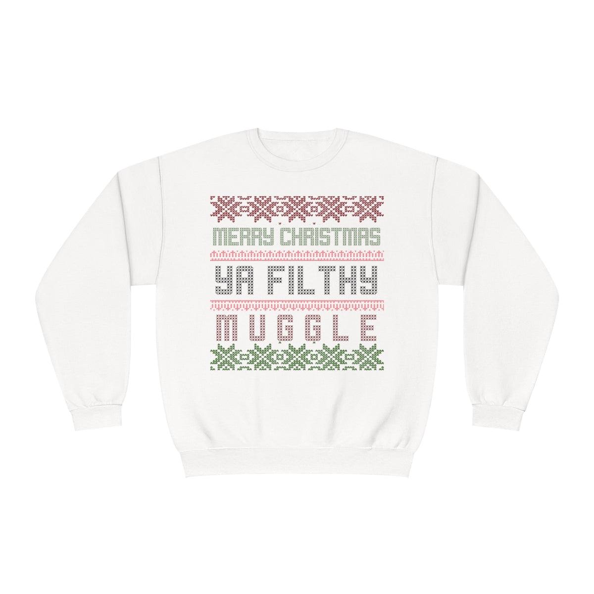 Wizard Merry Xmas Mugs Crewneck Sweatshirt