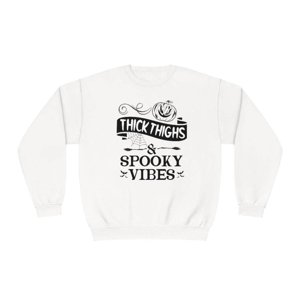 Thick Thighs & Spooky Vibes Crewneck Sweatshirt